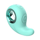 Adam & Eve Curvy Cutie Pleasure Combo Thumping Vibrator in mint color with ergonomic design.