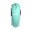 Adam & Eve Curvy Cutie Pleasure Combo Thumping Vibrator in a soft turquoise color with logo.