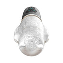 Adam & Eve Adam's Gawk Gawk 2.0 Sucking & Vibrating Sleeve shown with clear design and control panel.