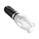 Adam & Eve Adam's Gawk Gawk 3.0 Thrusting Vibrating Sleeve showcasing clear sleeve and control panel.