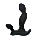Adam & Eve Adam's Vibrating Triple Probe black prostate massager with curved design for targeted stimulation.