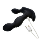 Adam & Eve Adam's Vibrating Triple Probe dual-shaft prostate massager with USB charging cable.