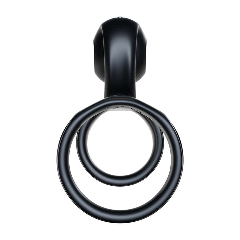 SVibe Snail Jovi Couples Ring Black viewed from above, featuring dual rings for enhanced pleasure during intimacy.