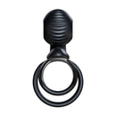SVibe Snail Jovi Couples Ring Black, a dual vibrating ring designed for shared pleasure and stimulation.