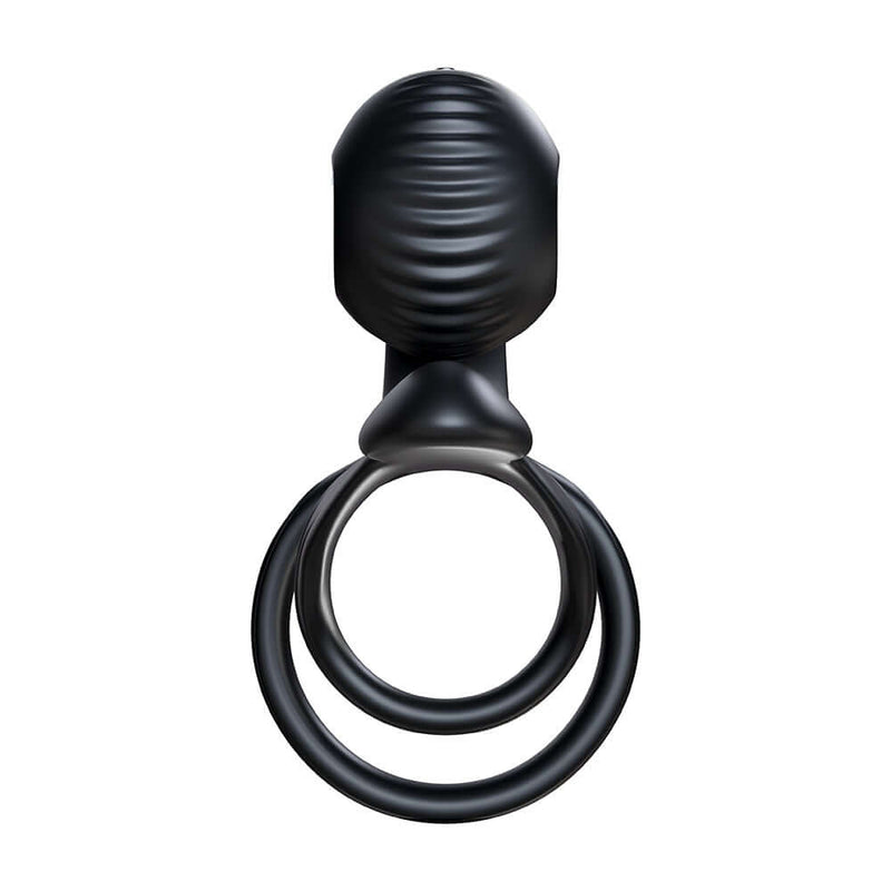 SVibe Snail Jovi Couples Ring Black, a dual vibrating ring designed for shared pleasure and stimulation.