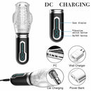 The Male Rose 3 Thrusting Rotating Vibrating Masturbator features charging options and control buttons for personalized pleasure.