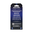 Signature Strokers Alix Lynx Ultraskyn Pocket Pussy Vanilla product packaging with features and safety information.