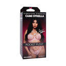 Signature Strokers Cami Strella Ultraskyn Pocket Pussy packaging featuring Cami Strella on the box.