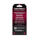 Signature Strokers Cami Strella Ultraskyn Pocket Pussy packaging with features and specifications listed.