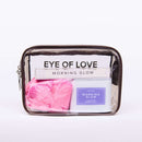 Eye of Love Love in Transit Morning Glow Attract Him Pheromone Gift Set packaged with pink petals.