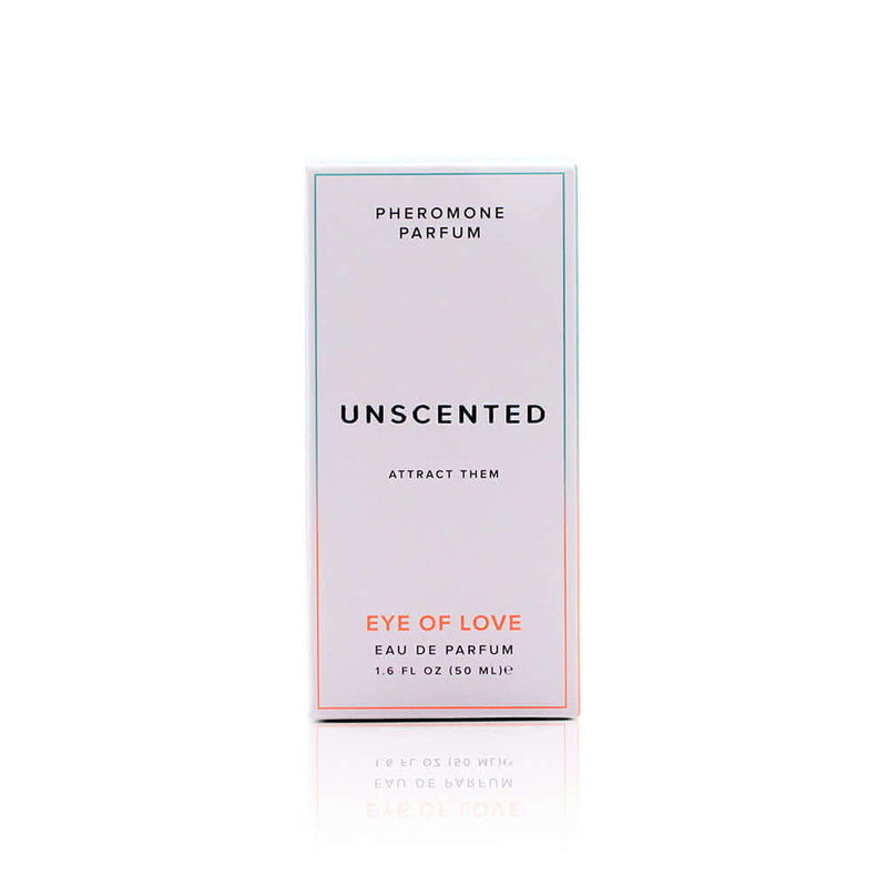 Eye of Love Unscented Pheromone Parfum Attract Them 1.67 Oz packaging shown in a clean design.