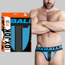 Oxballs Oxjok Airmesh Swagger Slider-strap Jock Sky Blue S packaging and model showcasing the design and fit.