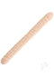 18-inch veined double header dong in white with lifelike heads and veined shaft for thrilling sensations