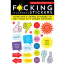 Fucking Planner Stickers 500+ Piece Sticker Book featuring colorful, sarcastic stickers for planners and organization.