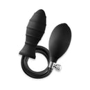Renegade InflataPlay Inflatable Anal Plug With Grip Black and inflation pump for adjustable fullness.