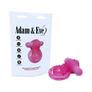Adam & Eve Rechargeable Couples Enhancer Ring packaging with vibrational features and dual ring design.