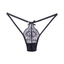 Allure Adore Dreaming Lace Panty Black One Size featuring delicate lace front and strappy back design.