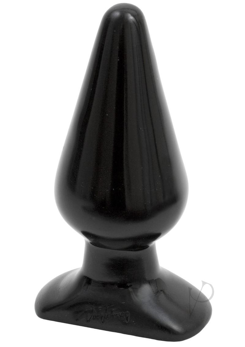 Doc Johnson Classic Butt Plug Large Black, a sleek black anal toy designed for pleasure seekers.