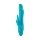 FemmeFunn Booster Rabbit Vibrator XL Turquoise with sleek design and dual stimulation features.