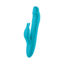 FemmeFunn Booster Rabbit Vibrator XL Turquoise showcasing its sleek turquoise design and unique rabbit features for enhanced pleasure.