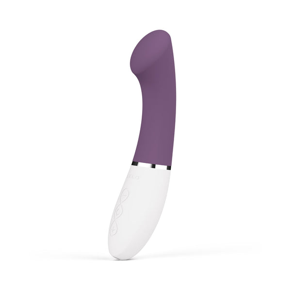 LELO GIGI 3 App Controlled G Spot Vibrator Plum in sleek ergonomic design and soft silicone exterior.