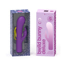 B Swish Bwild Bunny Infinite Deluxe Purple with packaging showcasing the dual motor rechargeable design.