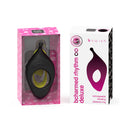 B Swish Bcharmed Rhythm Infinite Deluxe Cock Ring Black in packaging with ultra-vibe motor technology.