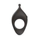 B Swish Bcharmed Rhythm Infinite Deluxe Cock Ring Black featuring a soft and flexible design for enhanced partner play.