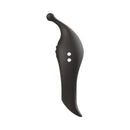 B Swish Bcharmed Rhythm Infinite Deluxe Cock Ring Black side view showcasing sleek design and C-nub tip for stimulation.