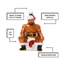 Cheeky Pornament Boss Hog ornament, 5.5 inches tall, hand blown glass, ready to hang, hand painted details.