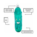 Cheeky Pornament Christmas Dickle, a 5" tall hand-blown glass ornament, ready to hang and hand-painted.