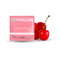 Sweetums Individual Wipes Cherry packaging with cherry fruit, offering a flavored intimate wipe in a discreet wrapper.