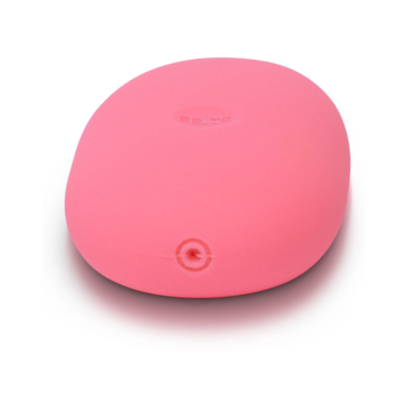 ILY by Je Joue The Pebble Squishy Pebble Shaped Bullet in vibrant pink, perfect for enhancing self-love experiences.