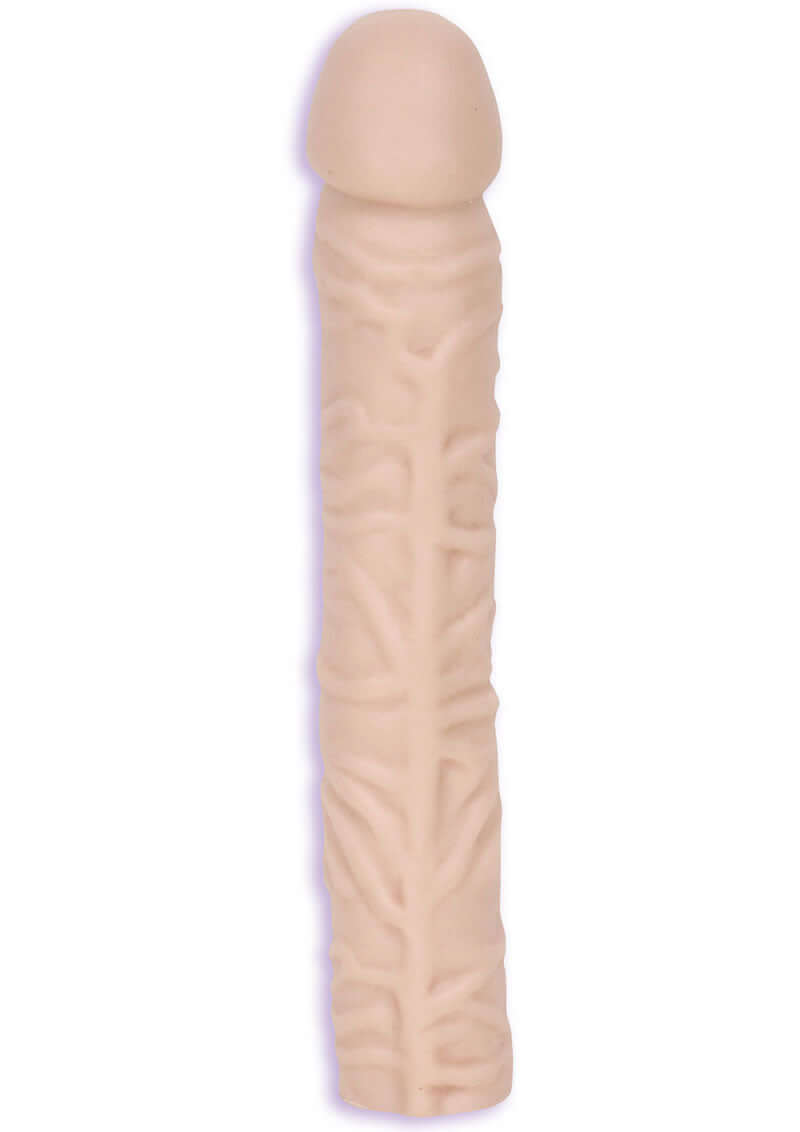 Doc Johnson Classic 10-inch White Dong with Veined Shaft for Ultimate Pleasure