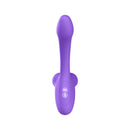 Luv Inc Dv35 Duo Vibrator Purple with 10 vibration modes and flexible silicone design.