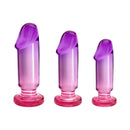 Adam & Eve Sunset Dreams Anal Plug Training Kit featuring three graduated plugs in sunset ombre colors.