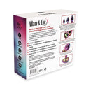 Adam & Eve Rainbow Heart Anal Plug Training Set packaging showcasing three graduated metal plugs with heart-shaped jewels.