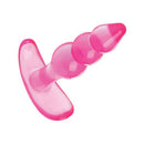 Adam & Eve Bumpy Bubbles 4.25 Inch Anal Plug Pink with a tapered tip and graduated bubble design for anal play.