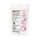 Adam & Eve Bumpy Bubbles 4.25 Inch Anal Plug Pink packaging showing features and dimensions for beginner anal play.