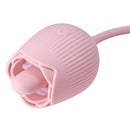 Adam & Eve Thrust & Tickle Rose Dual Vibrator rose-shaped clitoral stimulator with silicone design.
