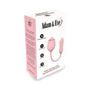 Adam & Eve Thrust & Tickle Rose Dual Vibrator packaging with clitoral stimulator and thrusting vibrator features.