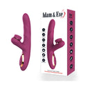 Adam & Eve Rose Gold Tappin' Rabbit Vibrator and packaging showcasing its features and design.
