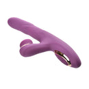 Adam & Eve Rose Gold Tappin' Rabbit Vibrator in elegant design with curved tip and rhythmic clitoral tapper.