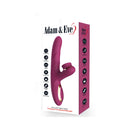 Adam & Eve Rose Gold Tappin' Rabbit Vibrator in packaging showcasing its features and design.