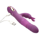 Adam & Eve Rose Gold G-Spot Rabbit Vibrator in purple with USB charging cable
