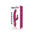 Adam & Eve Rose Gold G-Spot Rabbit Vibrator in elegant packaging with features highlighted.