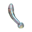 Adam & Eve Glass Fairy Wand Dual Ended Dildo in iridescent design for unique sensations.