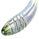 Adam & Eve Glass Fairy Wand Dual Ended Dildo with iridescent design and distinct sensations.