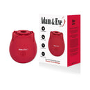 Adam & Eve Eve's Ravishing Suction Rose Clitoral Stimulator in rose shape with 10 stimulation modes and silicone material.