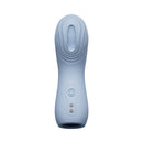 Adam & Eve Cum To Me Finger Vibrator Periwinkle with textured design and control buttons.